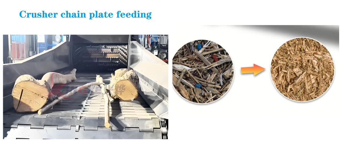 Triturador de madeira completo