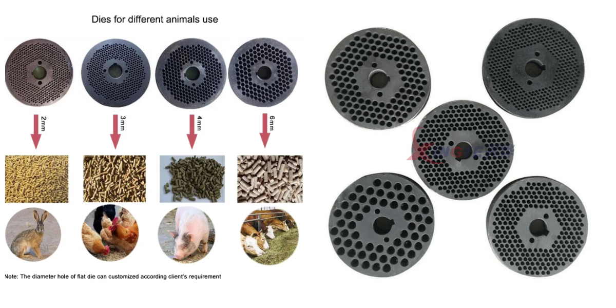 máquina de alimentação de pellets com matriz plana