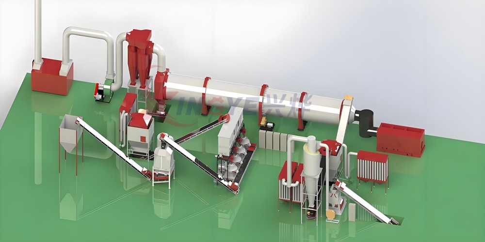 Línea de producción de máquinas y secadoras de pellets de biomasa