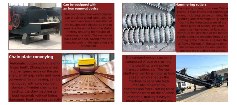 Triturador de madeira completo