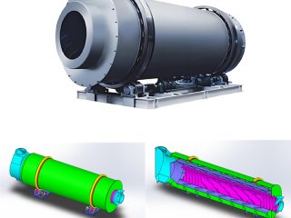 Máy sấy trục lăn dăm gỗ