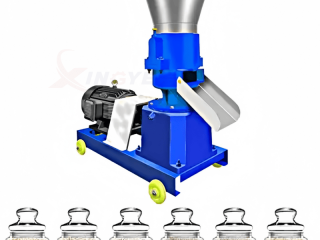 Flat die feed pellet machine