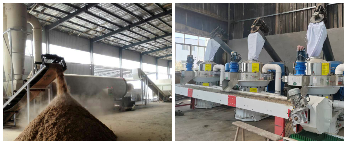 Línea de producción de pellets de biomasa a pequeña escala