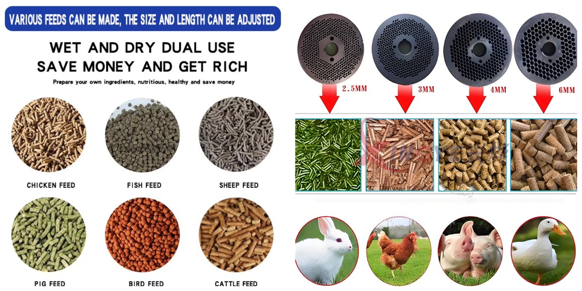 máquina de alimentação de pellets com matriz plana