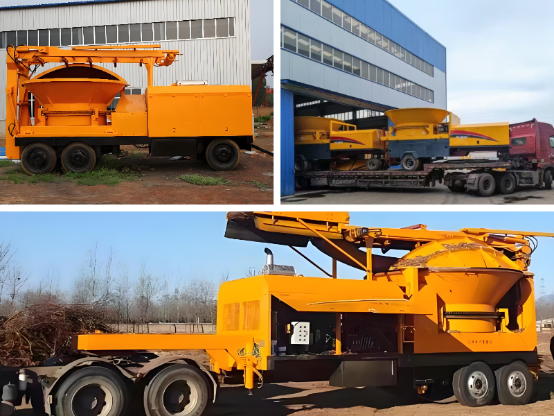 Trituradora de árboles móvil Trituradora de árboles móvil