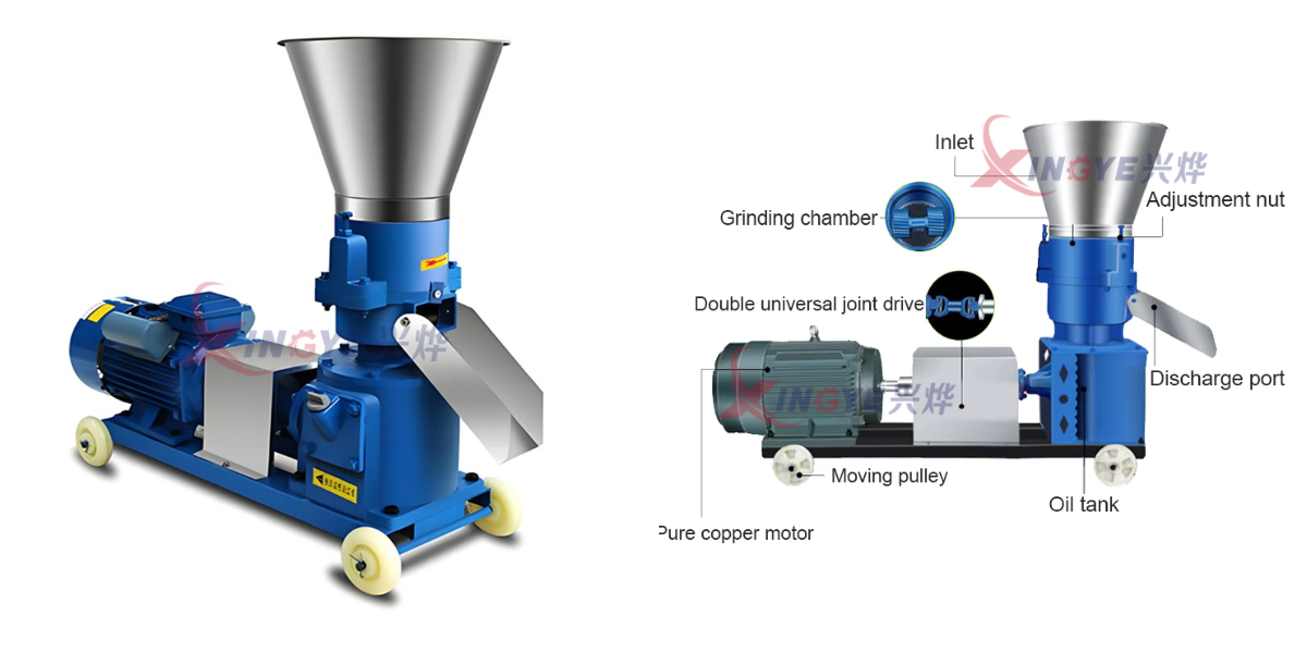 Mesin Pelet Pakan Cetakan Datar Mesin Pelet Pakan Cetakan Datar