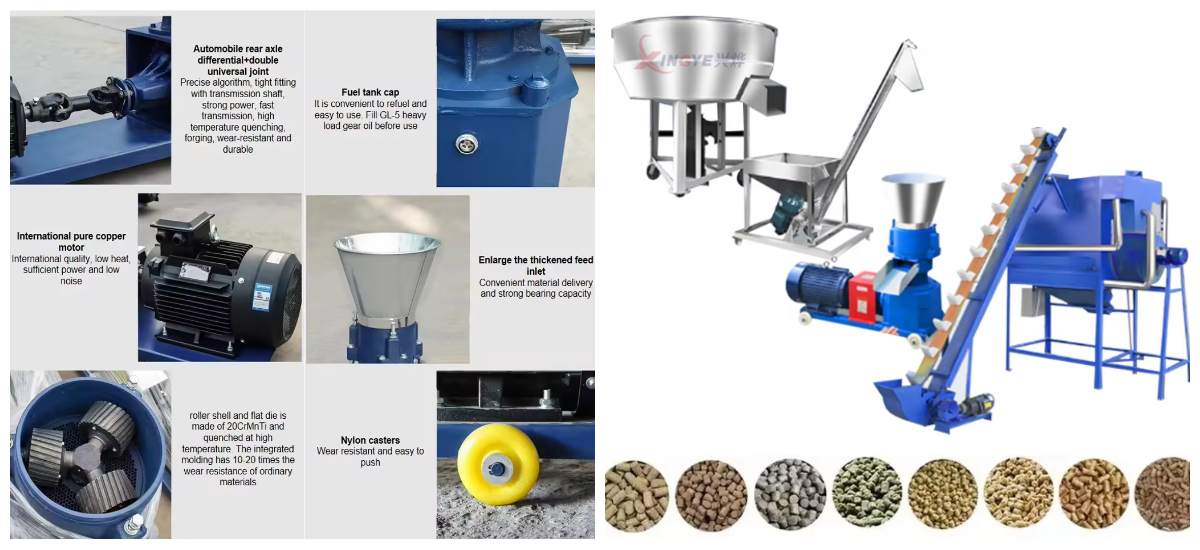 máquina de alimentação de pellets com matriz plana