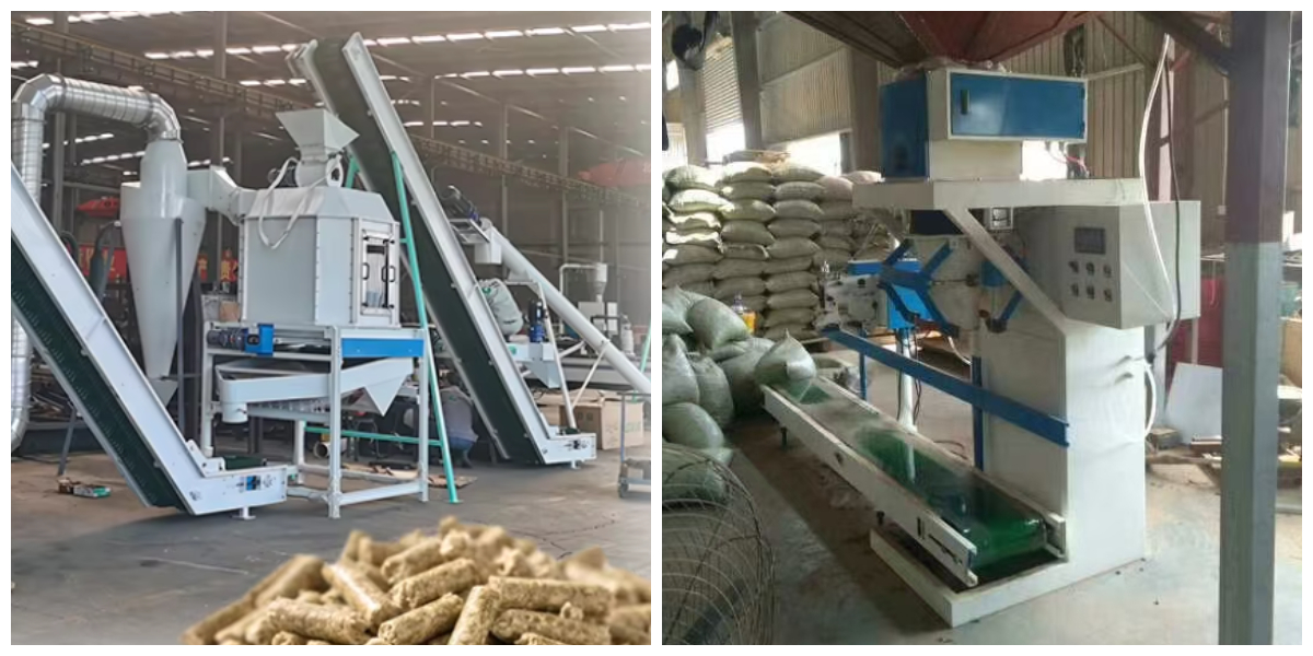 Línea de producción de pellets de biomasa a pequeña escala