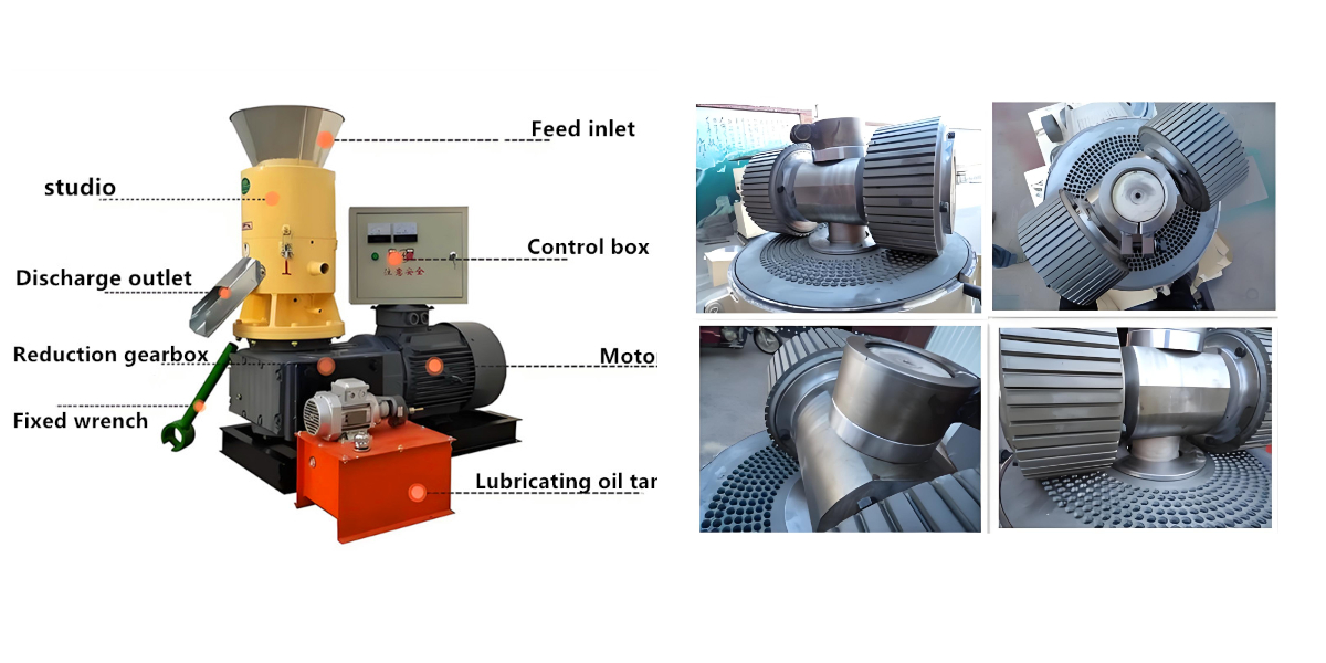 Máy ép viên gỗ dạng phẳng 450 Máy ép viên gỗ dạng phẳng 450